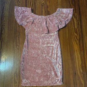 Dress Blush Punk off the Shoulder Velvet Bodycon, mini dress Size Small